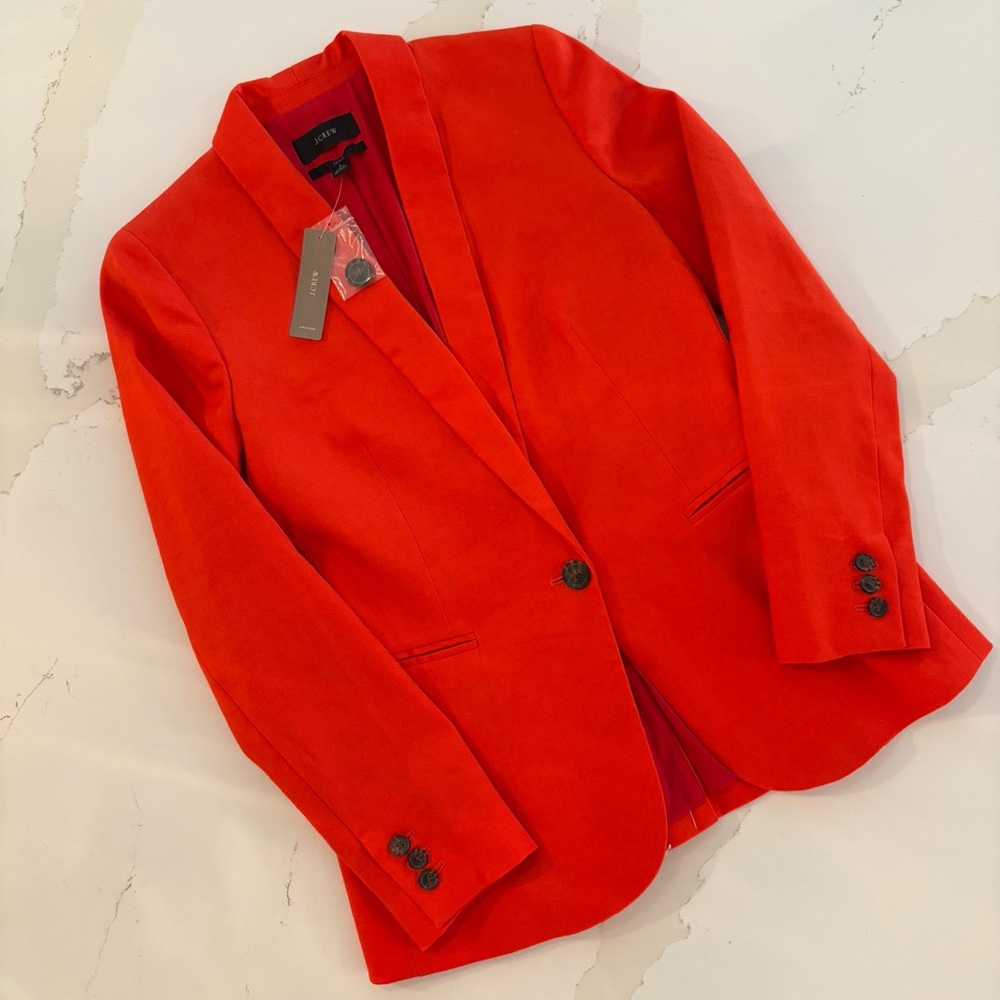 J. Crew Women's Vibrant Orange Blazer